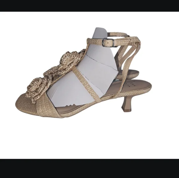 🌻 A New Day Esme Floral Tan Kitten Heels - Size 8.5 NWT - Picture 4 of 9